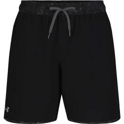 Under Armour Herren-Badehose, Standard-Kompressionsfutter, Volley, Shorts mit Kordelzug und elastischem Bund, Schwarz, M von Under Armour