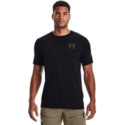 Under Armour Herren New Freedom Flag T-Shirt Hemd, Schwarz (004)/Marine Od Green, L von Under Armour