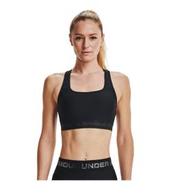 Under Armour für Damen. 1361034 Crossback Mid BH schwarz (L), Lässig, Sportlich, Laufen, Multisport, Polyester von Under Armour