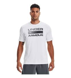 Under Armour für Herren. 1329582 UA Team Issue Wortmarke Kurzarm T-Shirt Weiß (S), Lässig, Baumwolle von Under Armour