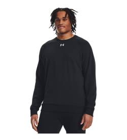 Under Armour für Herren. 1379755 UA Rival Fleece Crew Sweatshirt schwarz (XXL), Lässig, Baumwolle, Langarm von Under Armour