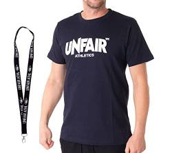 Unfair Athletics Shirt - Herren T-Shirt - Limited Schlüsselband (XL, 002navy) von Unfair Athletics