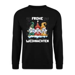 Frohe Weihnachten Wichtel Nordische Elfen - Weihnachten Xmas Pullover, Schwarz, S von Unibly