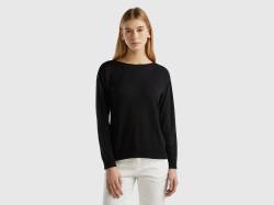 Benetton, Pullover Mit Carmenausschnitt, größe S, Schwarz, female von United Colors of Benetton