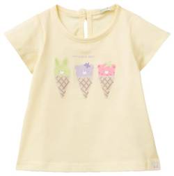 United Colors of Benetton Baby-Mädchen 3i1xa104y T-Shirt, gelb, 68 cm von United Colors of Benetton