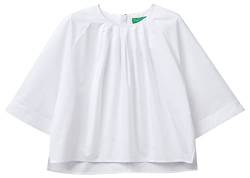 United Colors of Benetton Damen Blusa 54wtdq03r Hemd, Weiß 101, Large von United Colors of Benetton