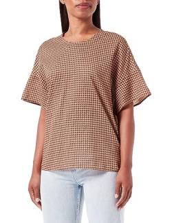 United Colors of Benetton Damen Bluse 5oa9dq04u Hemd, Pied De Poule Braun und Beige 65 W, X-Small von United Colors of Benetton