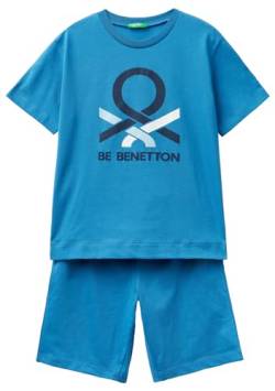 United Colors of Benetton Jungen Pig(T-Shirt+Short) 30960p06s Baby-und Kleinkind-Schlafanzüge, blau, XXXL von United Colors of Benetton