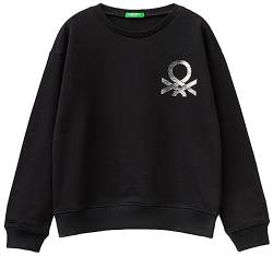 United Colors of Benetton Mädchen und Mädchen Maschenweite G/C M/L 3J68c10d0 Sweatshirt, Nero 100, 170 cm von United Colors of Benetton