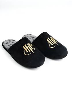 Harry Potter Hausschuhe für Herren - Slipper Puschen Schlappen Pantoffeln Schwarz (Schwarz, EU Schuhgrößensystem, Erwachsene, Herren, Numerisch (von/bis), M, 42, 43) von United Labels