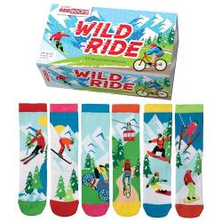 United Oddsocks Wild Ride 6 Odd Socks Geschenkbox | UK 12-5.5 | EUR 30.5-38.5 | US 13.5-8, mehrfarbig, Einheitsgröße von United Oddsocks