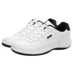 UnoSheng Herbstschuhe Herren Sneaker Laufsneaker für Herren, Freizeitschuhe, Sportschuhe, atmungsaktiv, Bequeme Wanderschuhe, Schwarz Schuhe Herren Sneaker 5923 (White, 50) von UnoSheng