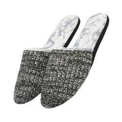 UnoSheng Warme Hausschuhe für Damen, weich und bequem, wärmt Ihre Füße im Winter, Damen-Slipper-Stiefel mit harter Sohle, Schwarz , 39 EU von UnoSheng