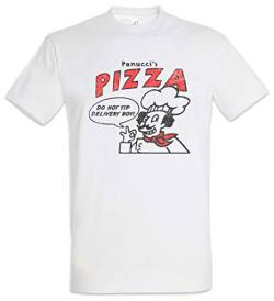 Urban Backwoods Panucci's Pizza Herren T-Shirt Weiß Größe L von Urban Backwoods