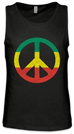 Urban Backwoods Rastafari Peace Sign Herren Männer Tank Top Training Shirt Schwarz Größe 4XL von Urban Backwoods