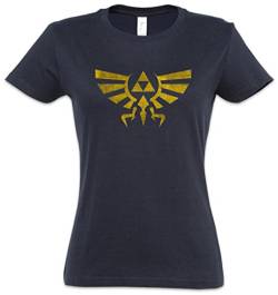 Urban Backwoods Triforce Vintage Logo Damen T-Shirt Blau Größe XS von Urban Backwoods