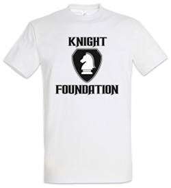 Urban Backwoods White Knight Foundation Logo Herren T-Shirt Weiß Größe M von Urban Backwoods