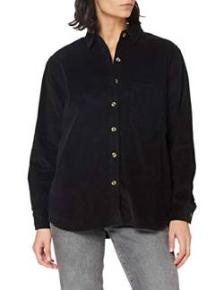 Urban Classics Damen TB3755-Ladies Corduroy Oversized Shirt Hemd, Black, M von Urban Classics