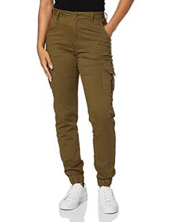 Urban Classics Damen Ladies High Waist Cargo Pants Hose, Olive, 31 von Urban Classics