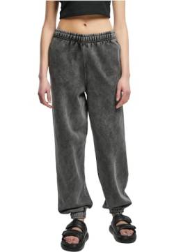 Urban Classics Damen TB6035-Ladies High Waist Stone Washed Sweat Pants Hose, Black, XXL von Urban Classics