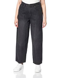 Urban Classics Damen TB4541-Ladies High Waist Wide Leg Cropped Denim Pants Hose, Black Washed, 28 von Urban Classics