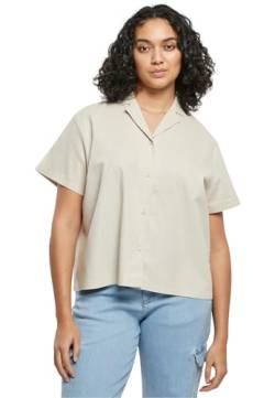 Urban Classics Damen TB5994-Ladies Linen Mixed Resort Shirt Hemd, softseagrass, XL von Urban Classics