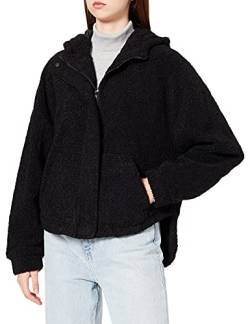 Urban Classics Damen TB4545-Ladies Short Sherpa Jacket Jacke, black, XS von Urban Classics