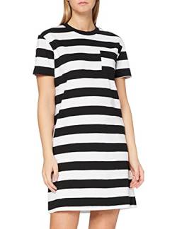 Urban Classics Damen TB3637-Ladies Stripe Boxy Tee Dress Kleid, Black/White, L von Urban Classics
