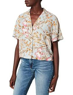 Urban Classics Damen Ladies Viscose Resort Shirt Hemd, lightblue hibiscus, 5XL von Urban Classics