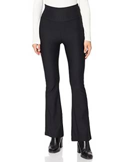 Urban Classics Damen TB4353-Ladies High Waist Rib Boot Cut Leggings Hose, Black, 4XL von Urban Classics