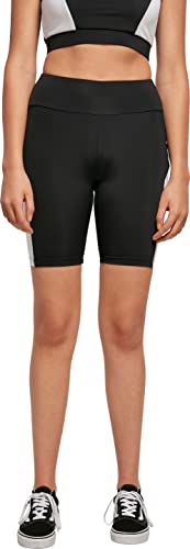 Urban Classics Damen TB5021-Ladies Color Block Cycle Yoga-Shorts, Black/White, XL von Urban Classics