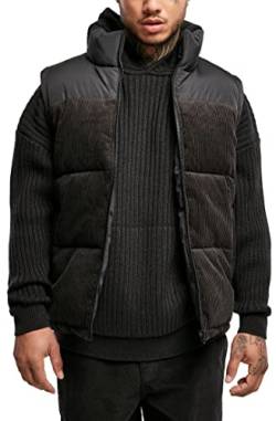 Urban Classics Herren Cord Vest Weste, Black, L von Urban Classics