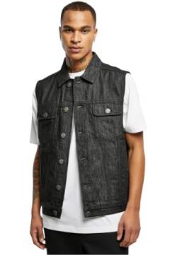 Urban Classics Herren Denim Vest Jacke, Black Washed, XL von Urban Classics