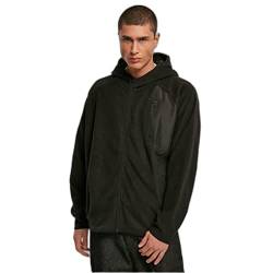 Urban Classics Herren Polar Fleece Zip Hoody Kapuzenpullover, Black, S von Urban Classics