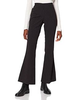 Urban Classics Herren TB4536-Ladies Flared Pin Stripe Pants Hose, Black/White, 5XL von Urban Classics