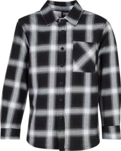 Urban Classics Jungen Hemd Boys Oversized Checked Shirt black/white 110/116 von Urban Classics