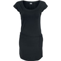 Urban Classics Kurzes Kleid - Ladies Slub Jersey Dress - XS bis 5XL - für Damen - Größe M - schwarz von Urban Classics