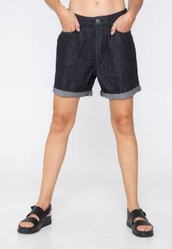 Urban Classics - Ladies High Waist Boyfriend Black Washed - Shorts - Schwarz - W28 - 100% Baumwolle von Urban Classics