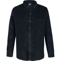 Urban Classics Langarmhemd - Corduroy Shirt - S bis 5XL - für Männer - Größe XL - schwarz von Urban Classics