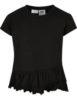 Urban Classics Mädchen Girls Organic Volant Tee T-Shirt, Black, 158/164 von Urban Classics