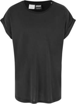 Urban Classics Mädchen T-Shirt Girls Modal Extended Shoulder Tee, T-Shirt für Mädchen mit überschnittenen Schultern, black, 122/128 von Urban Classics