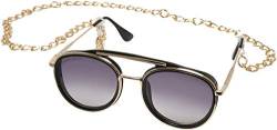 Urban Classics Unisex TB4205C-Sunglasses Ibiza with Chain Sonnenbrille, Black/Gold, one Size von Urban Classics
