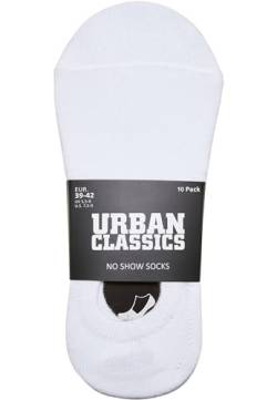 Urban Classics Unisex TB5180-No Show 10-Pack Socken, White, 39-42 von Urban Classics