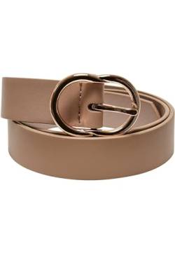 Urban Classics Unisex TB5212-Small Ring Buckle Belt Gürtel, beige/Gold, M von Urban Classics