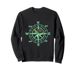 Kompass Abenteuer Schnecke Reise Reisen Expedition Schnecken Sweatshirt von Urlaub Reise Ferien Camping Natur