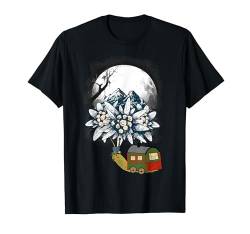 mystisch Schnecke Schneckenhaus Bauwagen Gebirge Berge Reise T-Shirt von Urlaub Reise Ferien Camping Natur