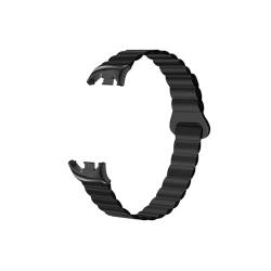 UsmAsk Starkes Silikonband, passend for Xiaomi Mi Band 8, Damen und Herren, Sportuhr, Armband, Schleife, passend for Mi Band 8(Black-Black) von UsmAsk