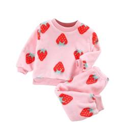 Uwdiohq Sale Angebote Blitzangebote Kinder Mädchen/Winter Warmer Flanellanzug mit Baumwolle gepolstert Homewear Top und Hose Set 2-teilige Outfits Baby Neugeborene Kleidu Sale Angebote Bestellung von Uwdiohq