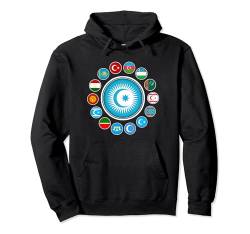 Kazakhstan,Göktürk,Iyi,Türkei Flagge,Türkiye bayrak,Turkey. Pullover Hoodie von Uzbekistan,Azerbaijan,Göktürk,Türkiye/Türk,Türken.