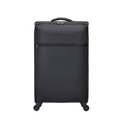 VALCLA Reisekoffer Leichter Trolley-Koffer 20 Zoll Bordkoffer Universal-Rollkoffer, Verschiedene Größen erhältlich Weichschalenkoffer(Black,28in) von VALCLA